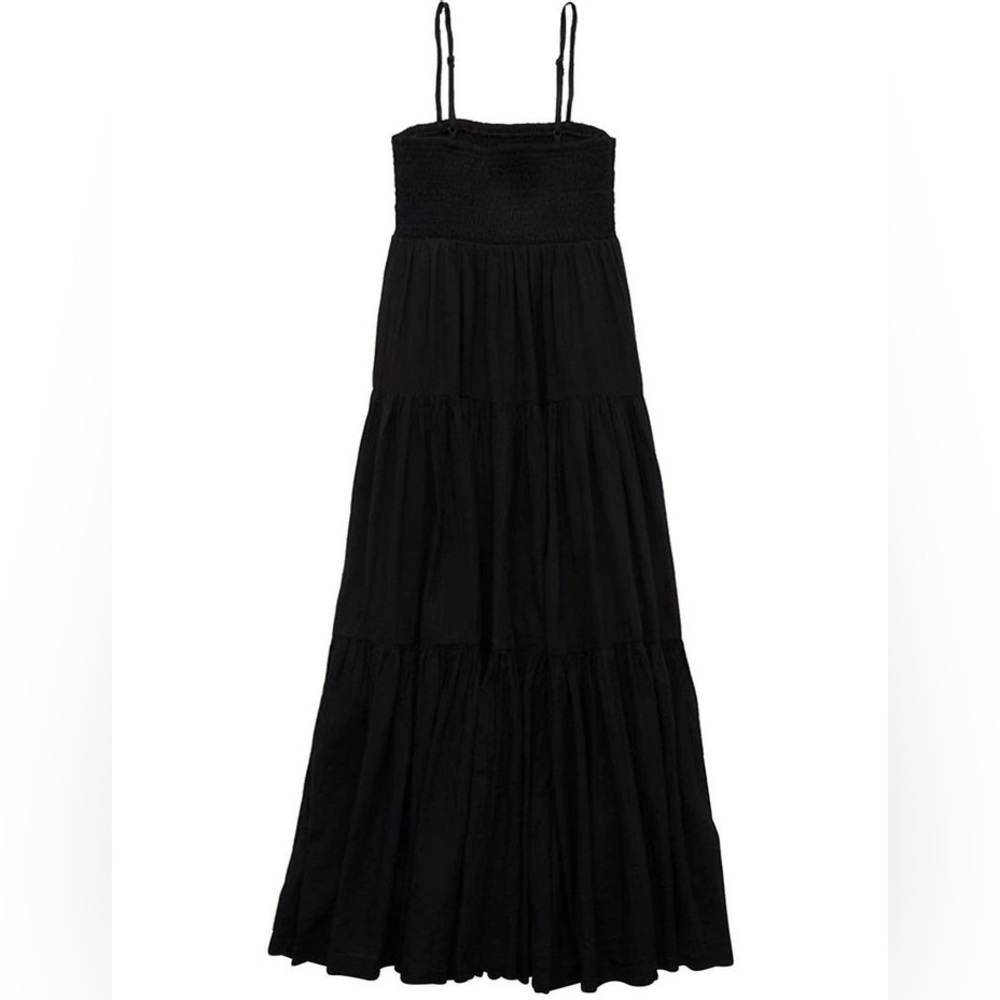AE Smocked Tiered Babydoll Midi Dress